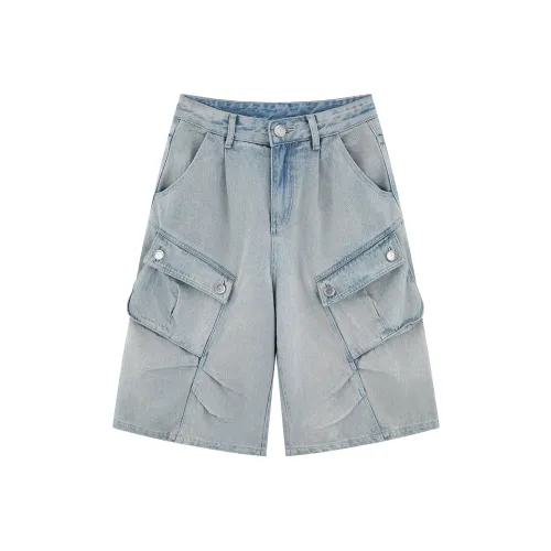 Black Late Джинсовые шорты Унисекс Синий