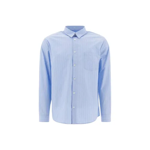A.P.C. Joint Paragraph Blue Men's Shirts A.P.C. Joint Paragraph Синий Мужские Рубашки