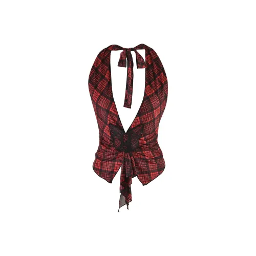 I.AM.GIA Майка Женская Красная GINGHAM Красная Клетка