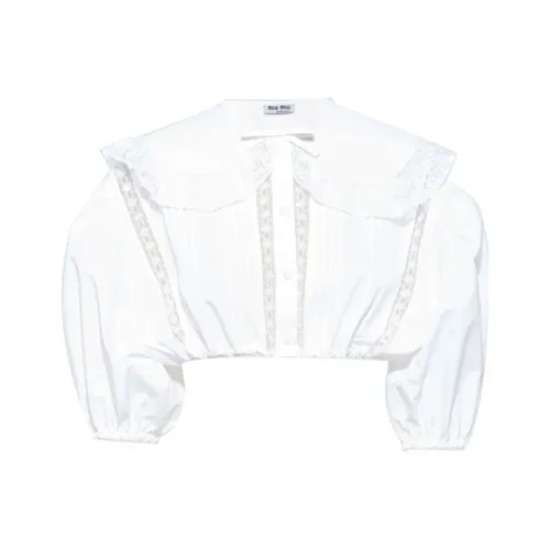 MIU MIU Белый Женские Короткие Топы