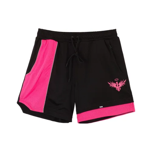 PUMA Черный Ярко-розовый Мужские Повседневные Шорты