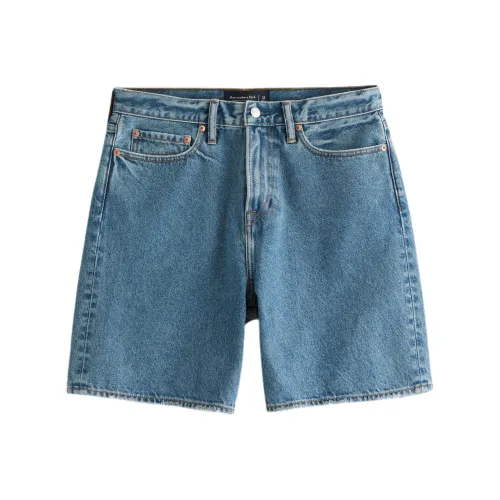 Abercrombie＆Fitch Джинсовые шорты Мужские Средне-синие