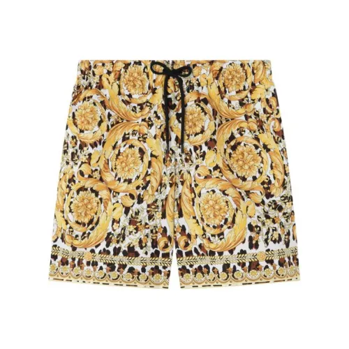 VERSACE SS24 Пляжные шорты Мужские Янтарно-желтые
