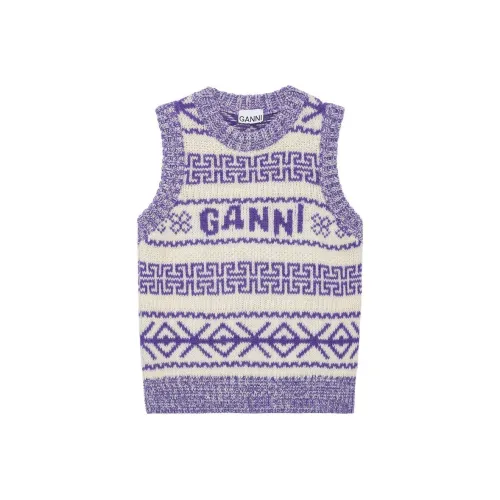 GANNI FW23 Майка Женская Фиолетовая