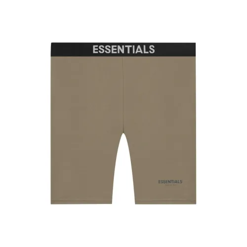 Fear of God Essentials FW21 Пшенично-коричневые унисекс спортивные шорты