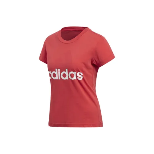 Adidas Натуральный Кораллово-розовый Женские Футболки