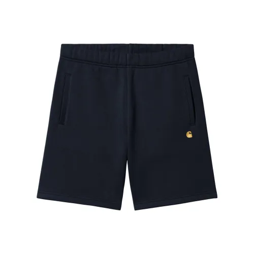 Carhartt WIP SS24 Chase Sweat Short Casual Shorts Men's Navy Blue