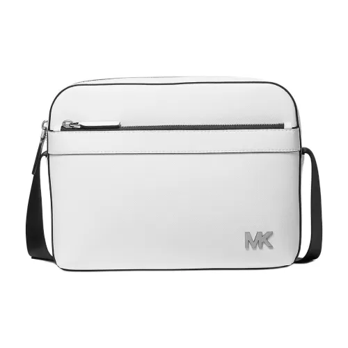 MICHAEL KORS Cooper Saffiano Кожаная Сумка через плечо Мужская Серебряная Белая