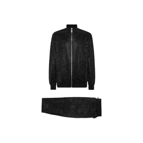 PHILIPP PLEIN Комплект для бега на свежем воздухе Monogram Повседневная Спортивная одежда Мужской Черный