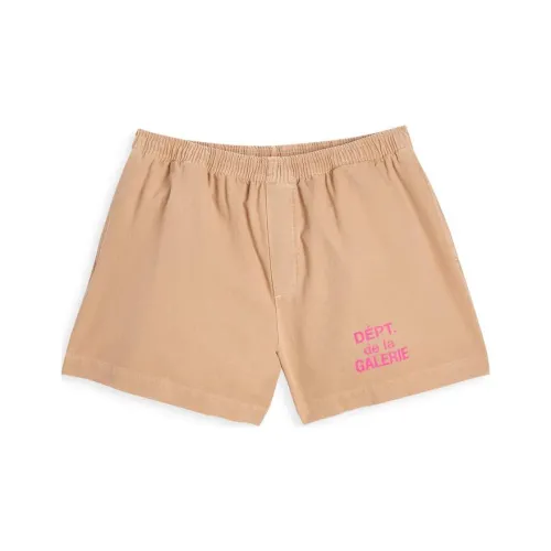 Gallery Dept. Повседневные шорты унисекс коричнево-желтые