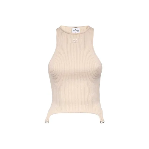 COURREGES Песочно-бежевые Женские Майки