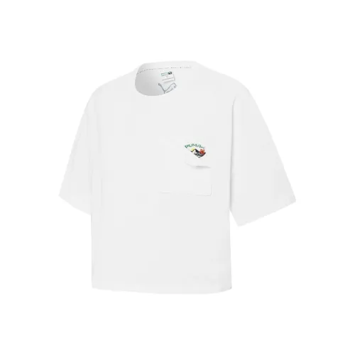 PUMA Белый Женские Короткие Топы