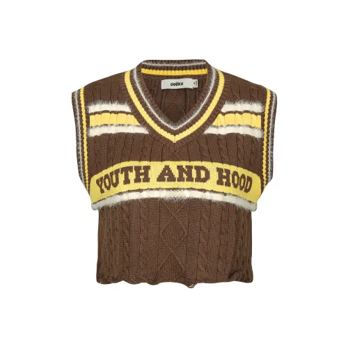 Guuka Hero Майка Женская Коричневая