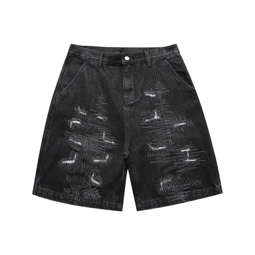 NOT BRAND ATTITUDE Джинсовые шорты Унисекс Выстиранный Черный