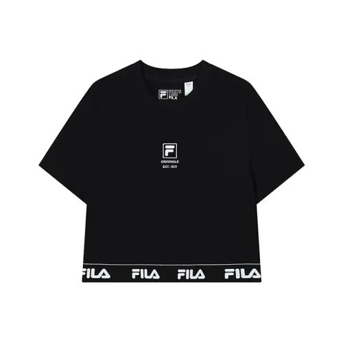 FILA Глубокий черный Женские короткие топы