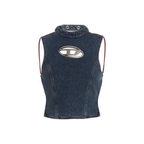 DIESEL SS23 Топ на бретелях Женский Синий