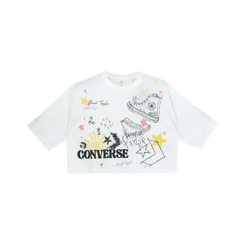 Конверс Белый Женские Короткие Топы