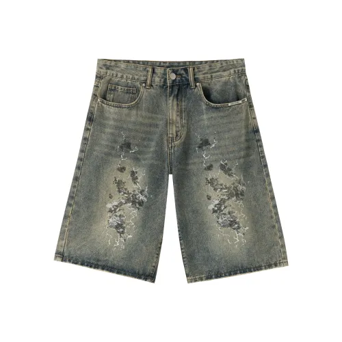 XINYINSU SS25 Джинсовые шорты Унисекс Темно-синий