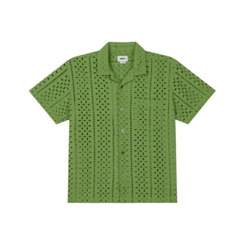 OBEY Зеленые Мужские Рубашки