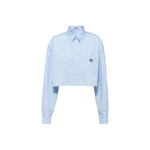 MIU MIU FW22 Рубашка Женская Синяя