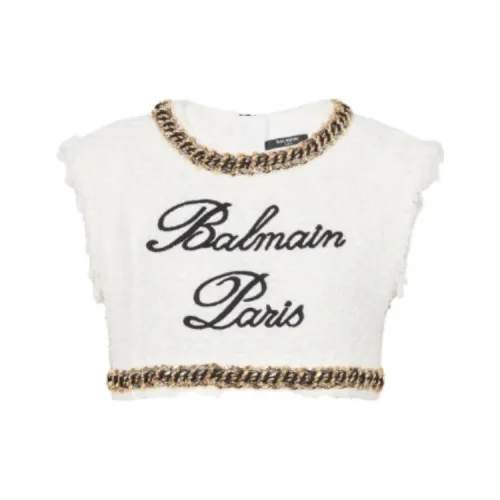 BALMAIN FW23 Майка Женская Белая