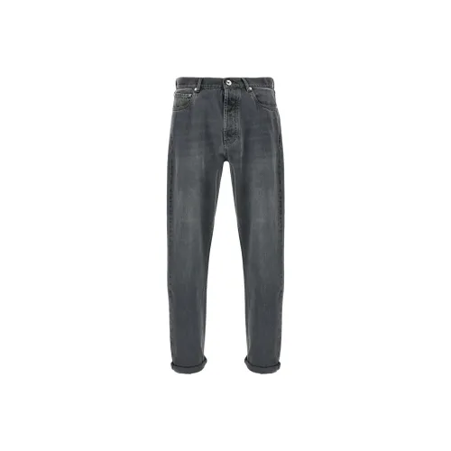 BRUNELLO CUCINELLI Carbon Gray Мужские Джинсы