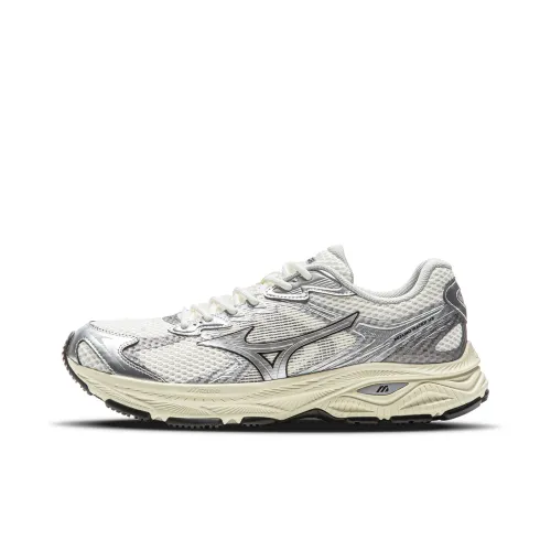 Кроссовки для бега Mizuno Racer V2, низкий топ, светло-желтый/серебряный/темный абрикос, унисекс