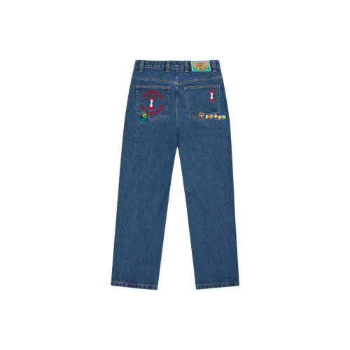 ICECREAM SS25 Джинсы Унисекс Выстиранный Синий