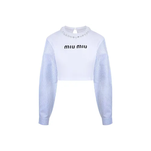 MIU MIU SS22 T-рубашка Женская Белая