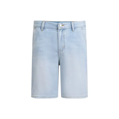 DANIEL HECHTER Джинсовые шорты Мужские Небесно-голубые