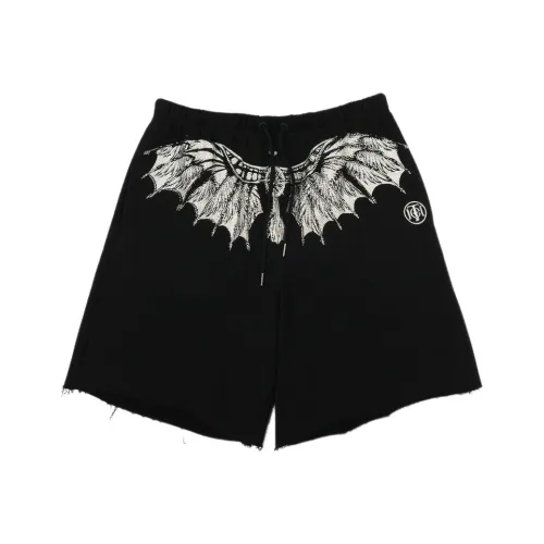 TCH Повседневные шорты унисекс черные с серебряным логотипом