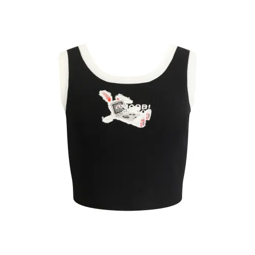 Valeria Obbaco Черные Женские Майки