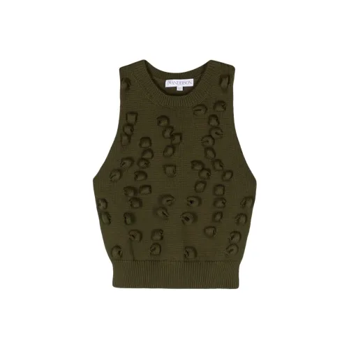 JW Anderson Майка Женская Оливково-Зеленая