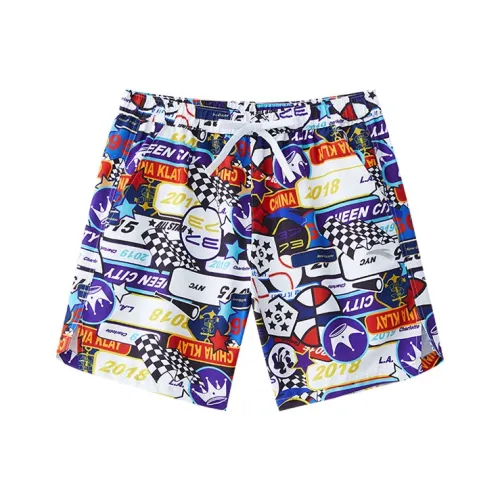 ANTA Пляжные шорты Мужские Чисто белый Основной черный Знаменитость фиолетовый Гонки красный