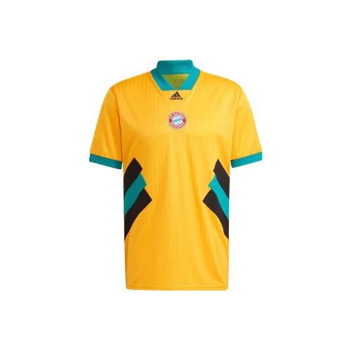 Adidas SS23 Футбол Джерси Мужской Полу-Флуоресцентный Золотой