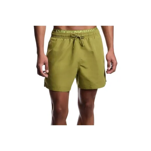 EMPORIO ARMANI SS25 Пляжные шорты Мужской Циан Желтый