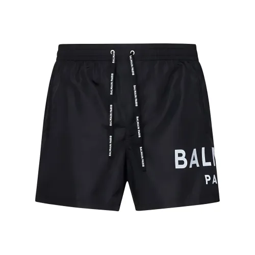 BALMAIN Черные Мужские Повседневные Шорты