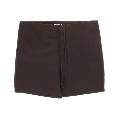 Auralee Темно-кофейные унисекс повседневные шорты