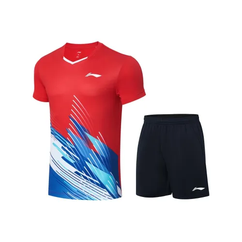 LINING Badminton Series Баскетбольный костюм унисекс цвет вермильон