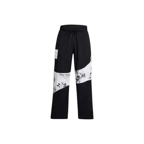 Under Armour Bruce Lee Co Бренд Модель Черные Мужские Повседневные Штаны