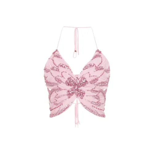 Blumarine SS24 Майка Женская Светло-Розовая