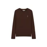 D-Чай Коричневый (Красивый Бежевый Ткань-Круглый Вырез Облегающий Стиль Позиционирование)