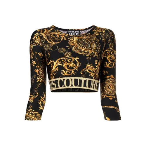 VERSACE JEANS COUTURE FW21 КРОП ТОП Женский Желтый