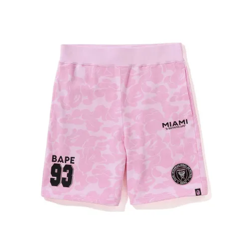 A BATHING APE x Inter Miami CF FW23 Bape x Inter Miami CF FW23 совместная серия Co Co-Branded Series Повседневные шорты Унисекс Розовый
