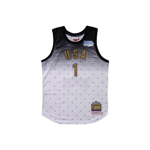 MITCHELL NESS Баскетбольная Джерси Унисекс Черный Белый