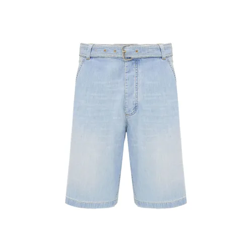 Bottega Veneta FW23 Светлый Отбеленный Джинсовые Шорты Повседневные Шорты Мужские Светло-Синий