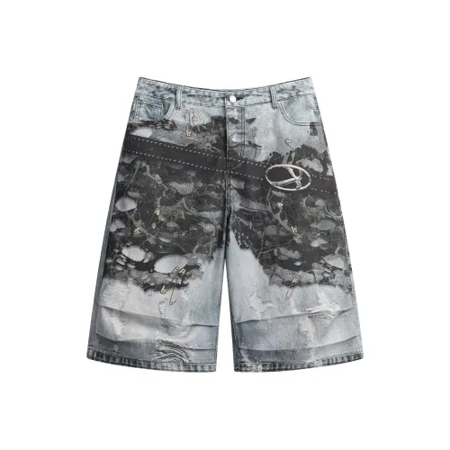 IMXS New Horse Run Collection Джинсовые шорты Унисекс Серый Цифровой Принт