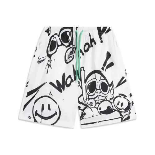 LINING Сливочные Шорты Повседневные с Полным Принтом для Мужчин