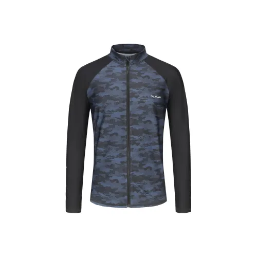 DECATHLON OLAIAN Спортивный костюм Мужской Черный Ландшафт Узор