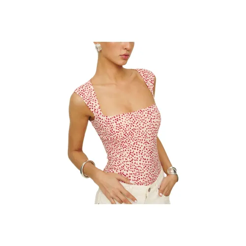 Reformation Diandra Топ Майка Женский Красный
